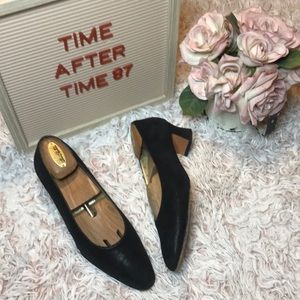 🥿VTG  SALVATORE FERRAGAMO black kitten heel pumps